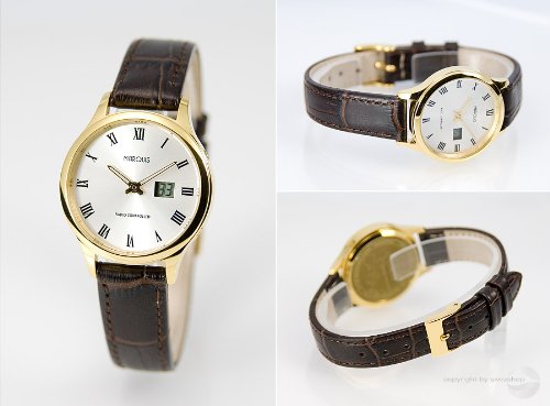 Eurochron Marquis Damen Funk Armbanduhr (Junghans-Werk) Funkuhr, Farbe Gold - 964.4705