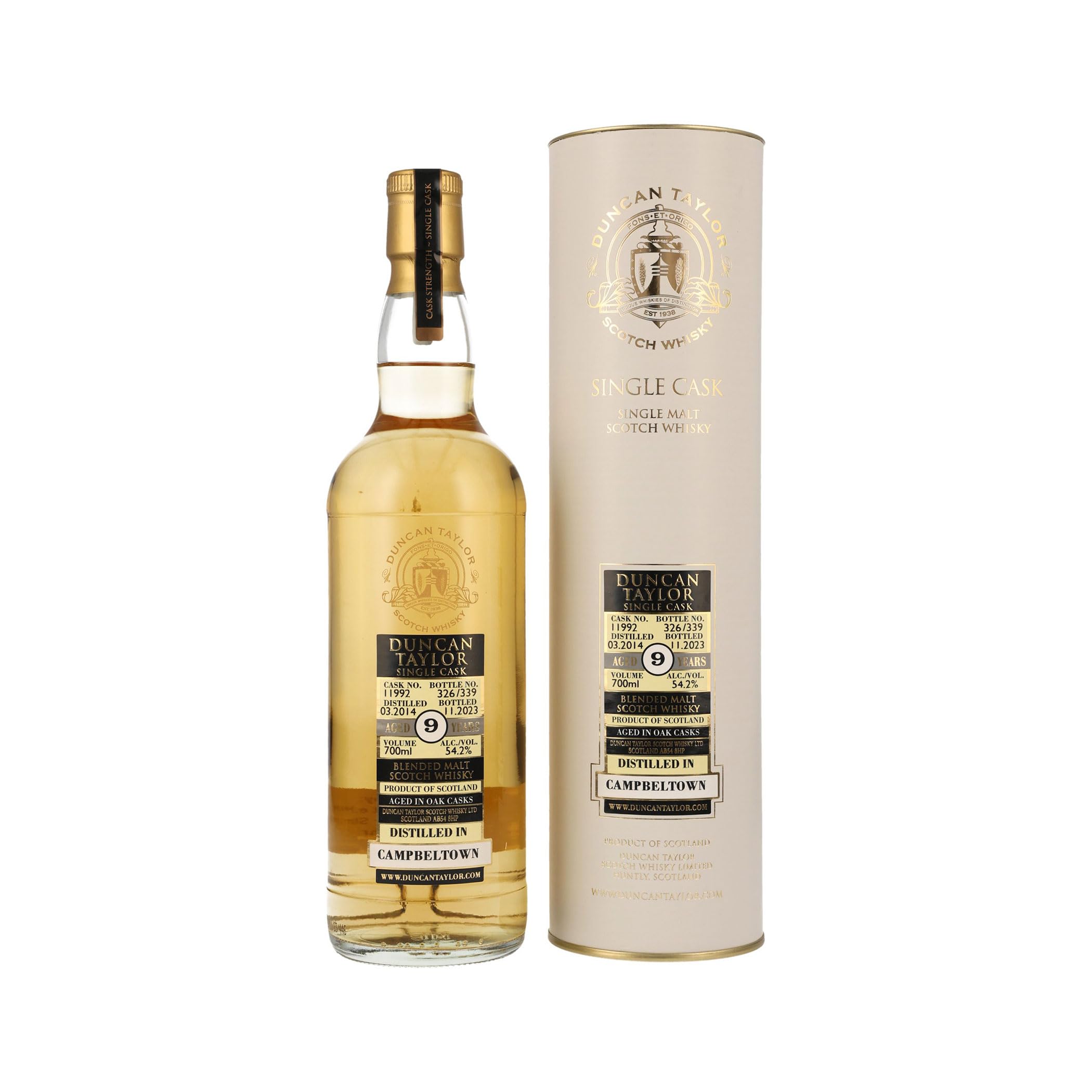 Campbeltown Blended Malt 2014/2023-9 Jahre - Duncan Taylor Blended Malt Scotch Whisky (1x0,7l)