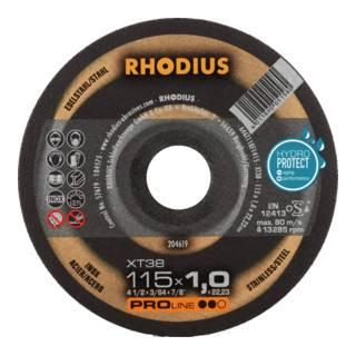 RHODIUS PROline XT38 Extradünne Trennscheibe 115 x 1,0 x 22,23 mm