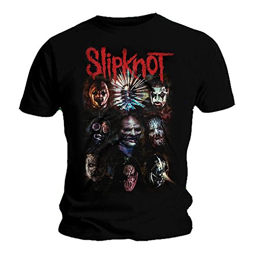 Slipknot Offizielles T-Shirt aus Metall, Prepare for Hell Tour 2014-15 Gr. XXL, Schwarz