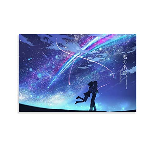 WSDSX 37 Your Name Anime Poster Cartoon Prints HD Leinwand Wandkunst Geschenke Home Decor Zimmer Dekoration Poster 60 x 90 cm