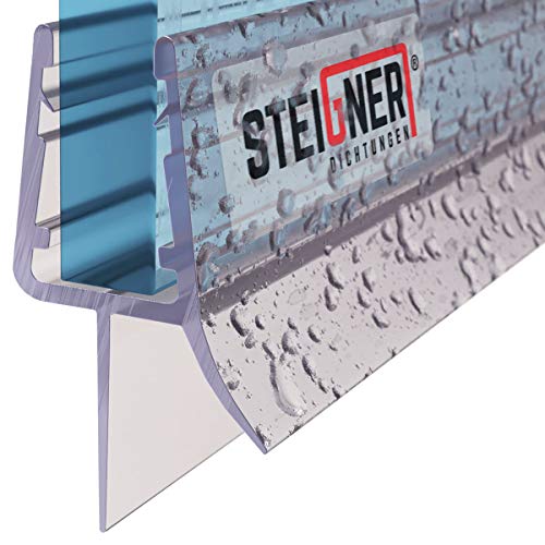 STEIGNER Duschdichtung, 200cm, Glasstärke 3,5/4/ 5 mm, Gerade PVC Ersatzdichtung für Dusche, UK13