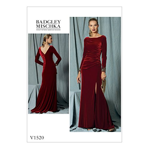 Vogue Mustern 1520 E5 Misses Kleid Schnittmuster, Mehrfarbig, Größen 14–22