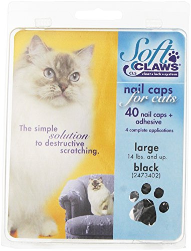 SOFTCLAWS® Krallenschutzes für Katzen - Large - Schwarz