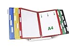 Tarifold Tischsichttafel Set Metal 434309 | DIN A4 | 30 Taschen | Sortiert (blau, rot, gelb, grün, schwarz)