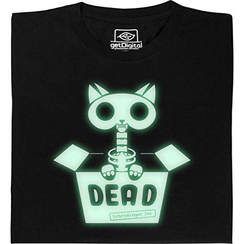 Schrödingers Katze Glow in The Dark T-Shirt : Shirt Größe XXL