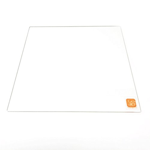 GO-3D PRINT 330 mm x 330 mm Borosilikatglasplatte für Bett mit flachem, poliertem Rand für 3D-Druck