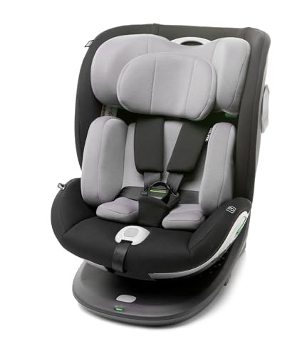 VEL-FIX RWF kindersitz I-size (40-150 cm) Autositze Kinderautositze ISO-FIX (0-36 kg) 360 Grad drehbar (Grau)