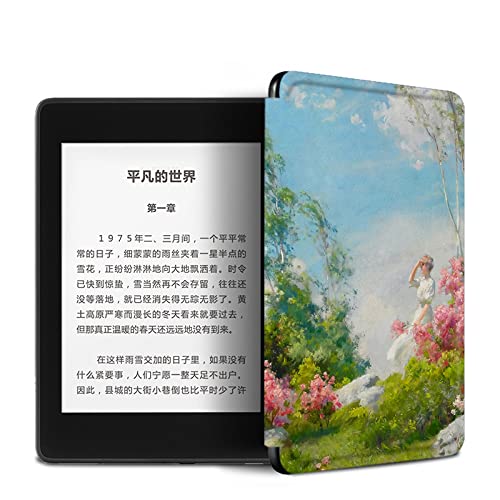 Smart Slim Cover für Kindle 2014 (Kindle 7. Generation), Automatische Wake/Sleep-Funktion, Anwendbares Modell: Wp63Gw, The Girl In White Dress Among The Flowers, Kindle (7. Generation) 2014/499