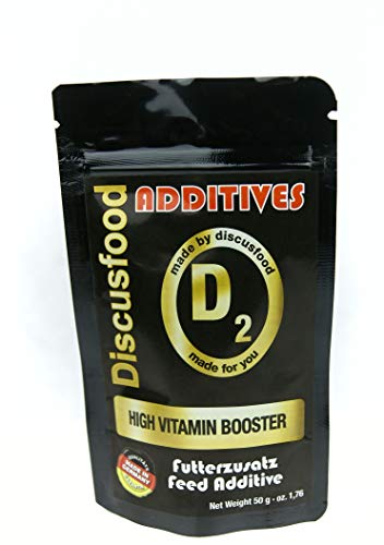 Discusfood Additiv D2 – Vitamin Booster 50g Vitamine & Provitamine zur Verbesserung Ihres Futters - Diskus