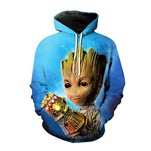Guardians of the Galaxy Movie Hoodie Herren Damen 3D Druck Hoodie Hiphop Sweater I Am Groot Unisex Oberbekleidung, Farbe10, L