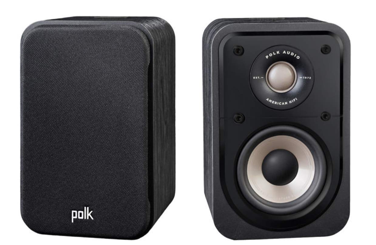 Polk Audio Signature S10E Surround Lautsprecher, HiFi Lautsprecher für Musik und Heimkino Sound, Uni-Pole Lautsprecher, 20 - 100 Watt, 8 Ohm, High Res, 72Hz - 40kHz (Paar)
