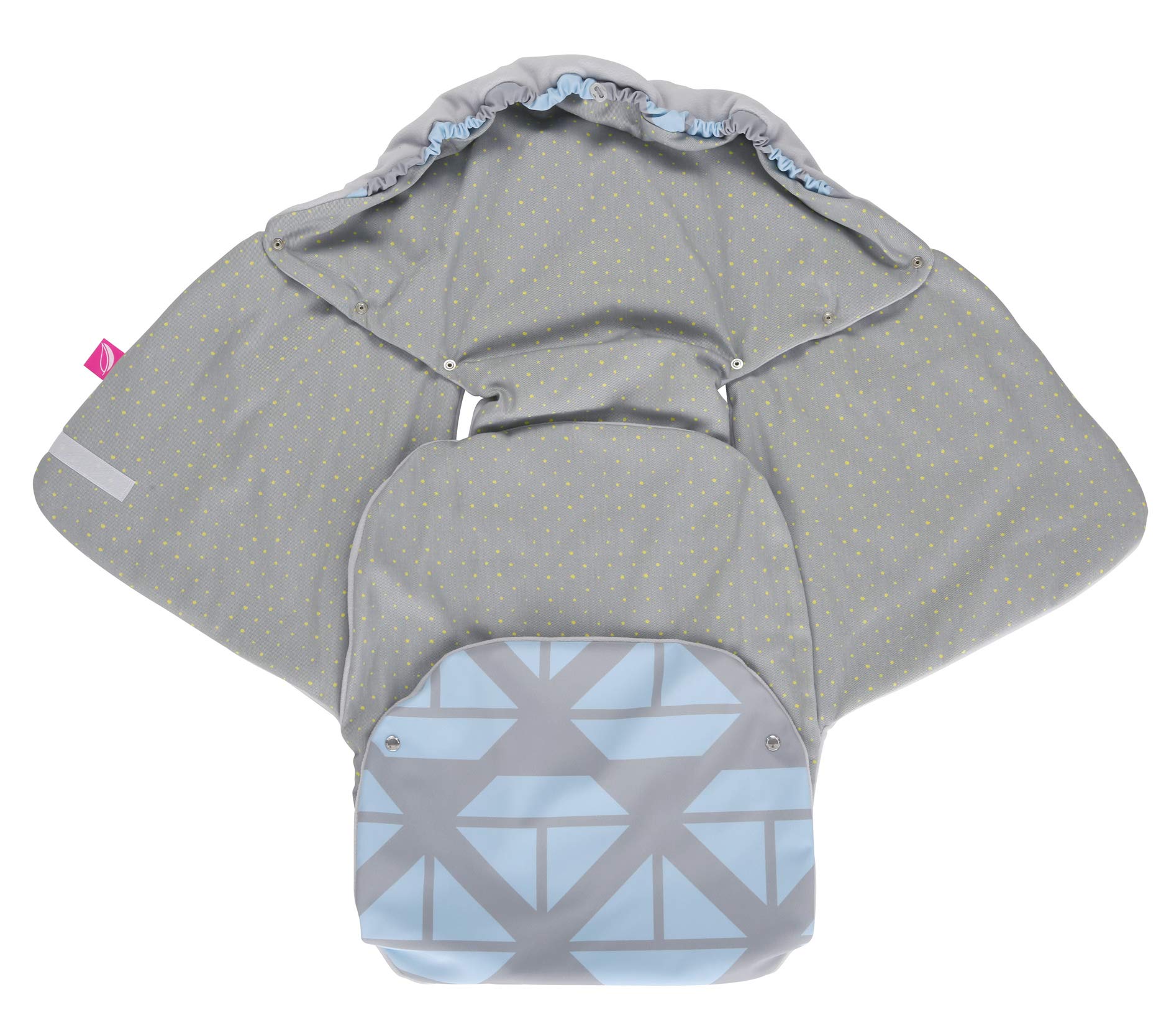 Mother hood Baby Softshell Einschlagdecke für Babyschale, Autositz, Maxi-Cosi, Römer und andere Marken, ideal für Kinderwagen, Fahrradanhänger, Buggy - Schiffe blau