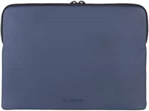 TUCANO GOMMO - Sleeve für 14 Zoll Laptop und MacBook Air 15 Zoll, gummiertes Material - Blau