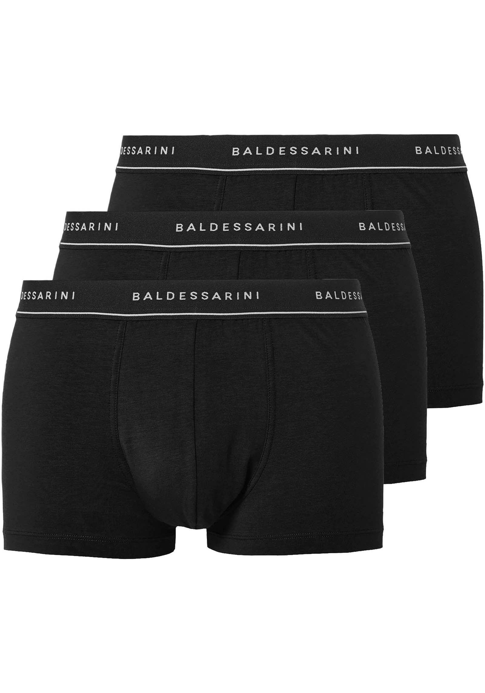 Baldessarini Herren Short-Pants, Baumwolle, Elastan, Single Jersey, grau, Melange, 3er Pack 5