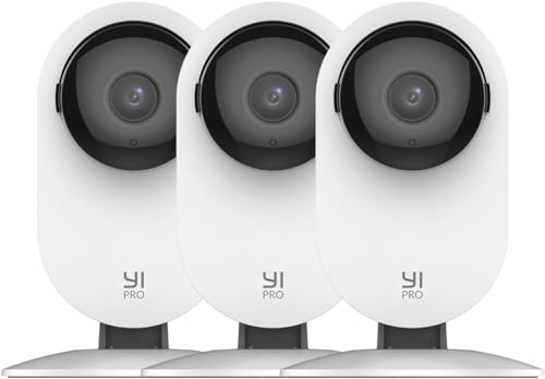 YI Pro 2K(3MP) 3 Stücke,Ip Kamera WiFi Überwachungskamera mit Bewegungserkennung, Push-Benachrichtigung, 2-Wege-Audio, Nachtsichtfunktion, Smart Kamera für Telefone iOS und Android