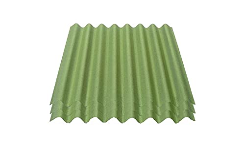 Onduline Easyline Dachplatte Wandplatte Bitumenwellplatten Wellplatte 3x0,76m² - grün