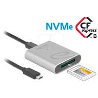 DeLOCK USB Type-C Card Reader im Aluminium Gehäuse für CFexpress Speicherkarten