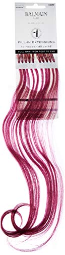 Balmain Fill-In Extensions Human Hair Straight Fantasy Echthaar 10 Stück Purple 45 Cm Länge