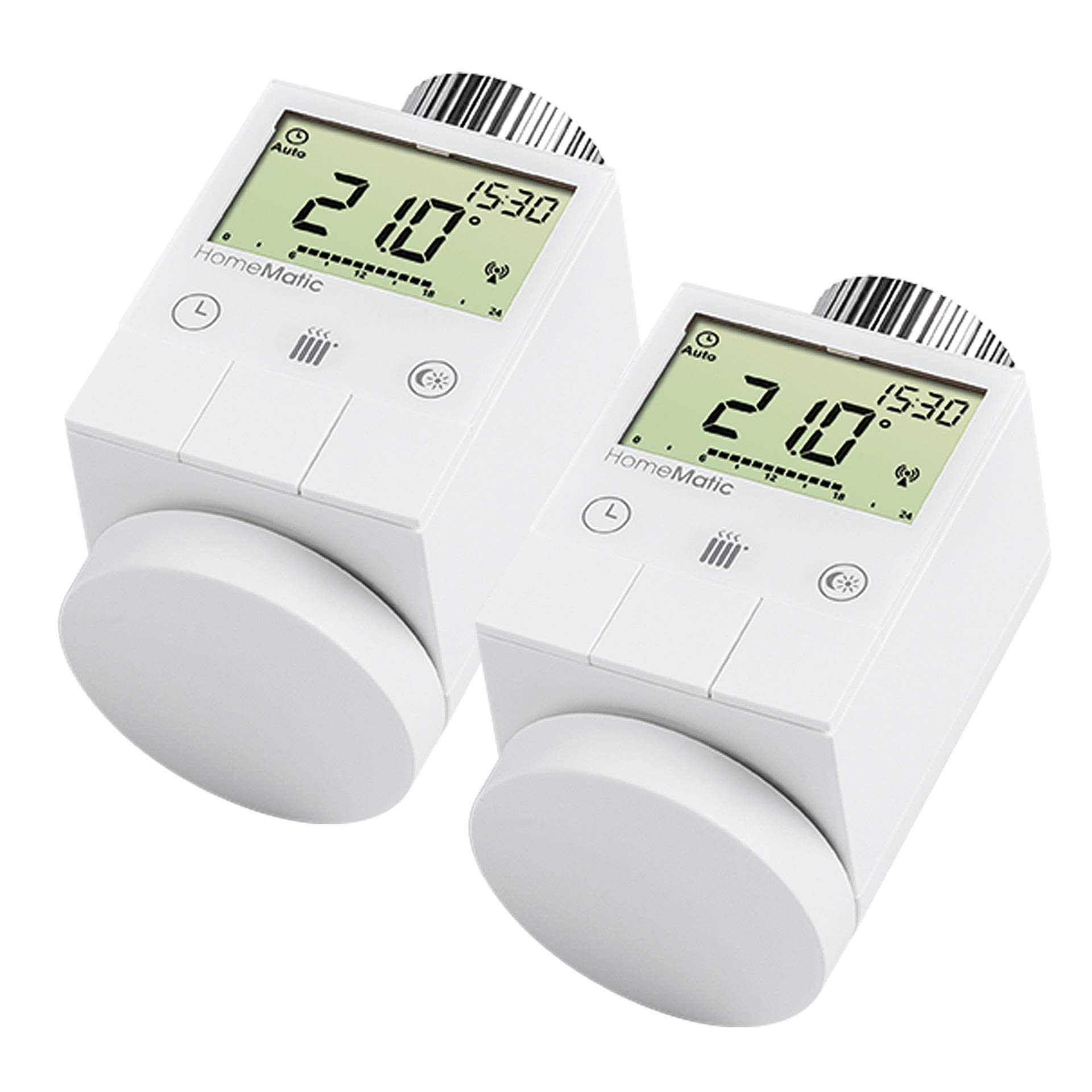 Homematic Smart Home Funk-Heizkörperthermostat HM-CC-RT-DN, 2er-Set