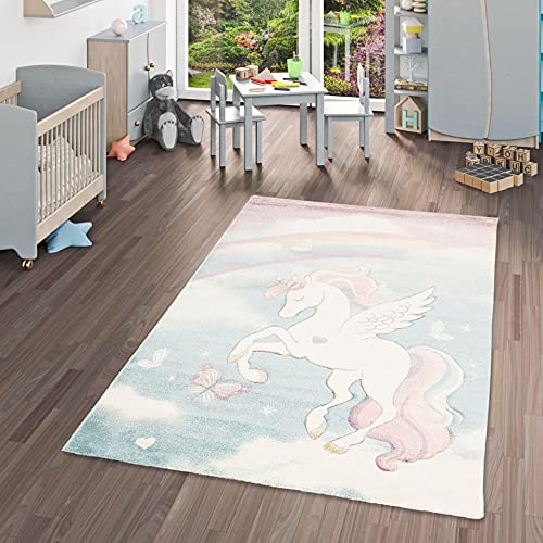 Kinder Teppich Maui Kids Pastell Einhorn Spielteppiche bunt Gr. 120 x 170