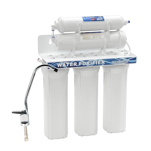 Naturewater NW-PR305 5-Stufenfilter mit Wasserhahn, 2.5m Schlauch, Kurzdreiwegeventil und Kugelhahn