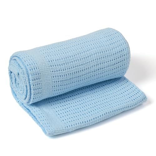 Clair de Lune Bettlaken, für Kinderbett/Kinderbett Extra weicher Baumwolle Cellular Decke (blau)