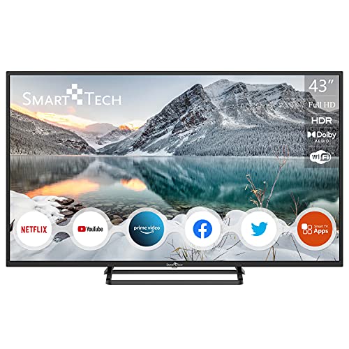 SMART TECH Tech SMT43N30FV1U1B1 108cm (43 Zoll) LED Fernseher SMART TECH TV (FHD, Netflix, YouTube, netrange, Browser) Schwarz