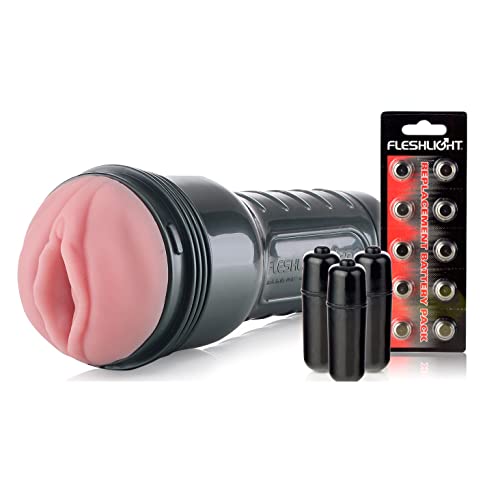 Fleshlight Vibro Pink Lady Touch - diskreter, stabiler Masturbator aus realistischem SuperSkin Material