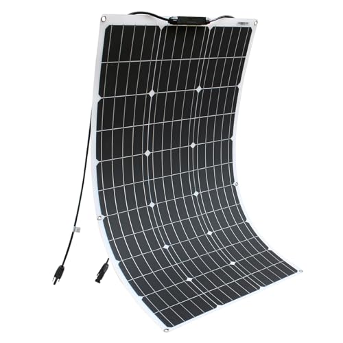Flexible Solar Panel 100W 12v Waterproof Outdoor Solar Charger Suitable for Motorhomes, Roofs, Caravans, Boats halloween herren,solar powerbank Flexible (1)