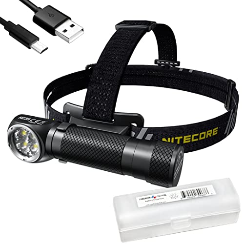 Nitecore HC35 2700 Lumen USB wiederaufladbar 21700 L-Form abnehmbare Stirnlampe Taschenlampe mit Lumen Taktischer Batterie-Organizer