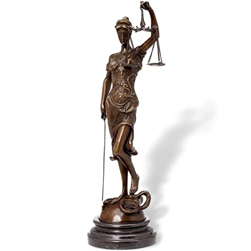 aubaho Bronzeskulptur Justitia Justizia Bronze Figur Skulptur 41cm Sculpture Justice