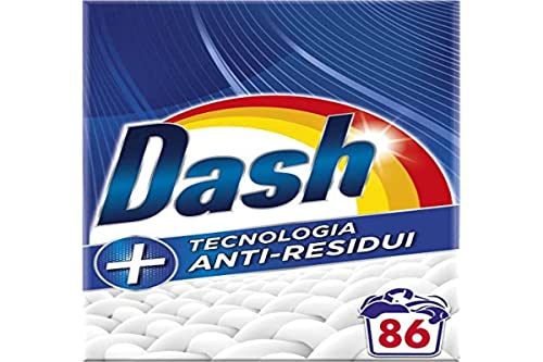 Dash Waschmittel in Pulverform, 86 Waschgänge, Anti-Rückstands-Technologie, entfernt Flecken, wirksam auch bei Kälte und in kurzen Zyklen