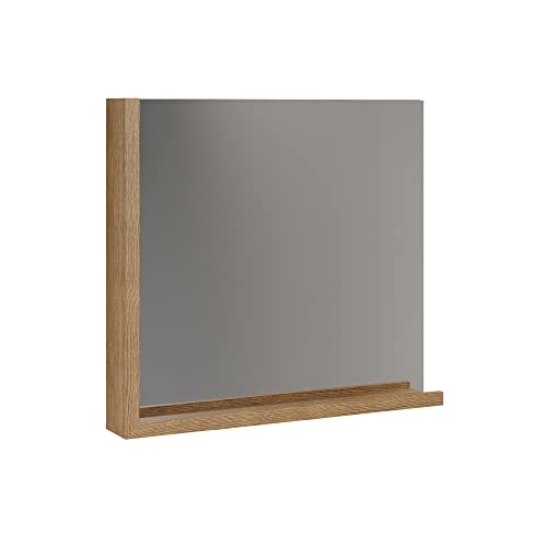 trendteam smart living - Garderobe Spiegel Wandspiegel - Synnax - Aufbaumaß (B x H x T) 80 x 72 x 12 cm - Farbe Anthrazit mit Coast Evoke Eiche - 213445251