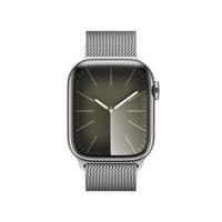 Apple Watch Series 9 (GPS + Cellular) 45mm Edelstahlgehäuse silber, Milanese ...