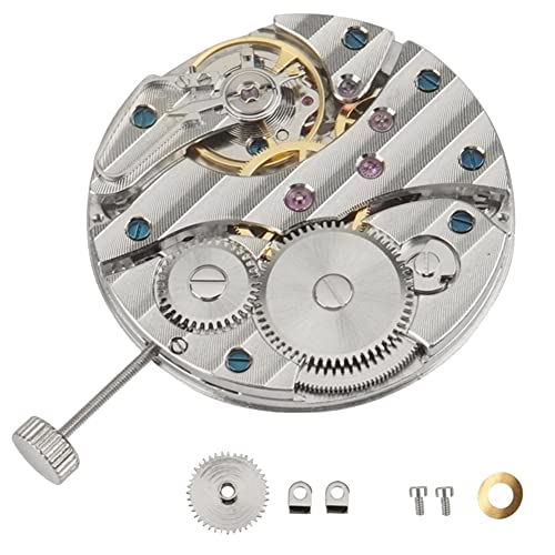 funyee 1 Stück 6497 ST36 Uhrwerk Mechanisches Uhrwerk mit Handaufzug P29 44 mm Uhrengehäuse Aus Stahl
