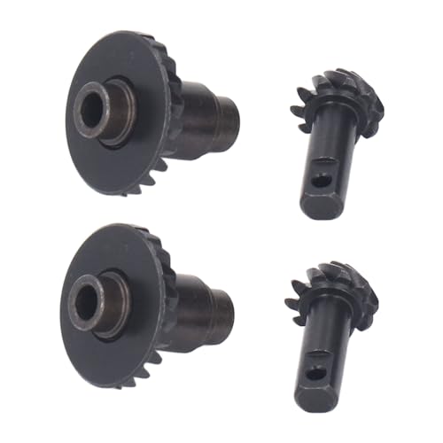 Trisar Stirnradgetriebe-Upgrade-Teil, Stahl, 2-Paar-Stahl-Schrägradgetriebe, Geräuscharm, Geeignet für die Aufrüstung von RC-Autos (12/22T)
