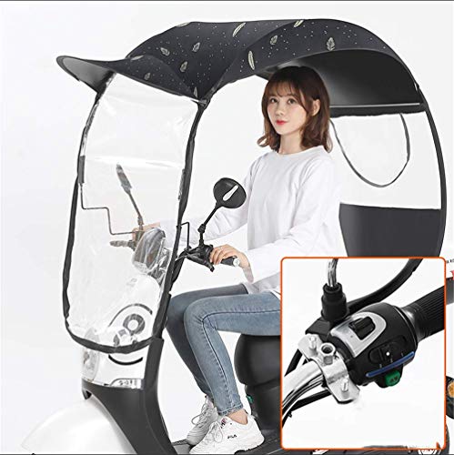 GFYWZ Universal Motorrad Regenschirm Sonnenschutz Regenschutz Auto Motor Roller Wasserdicht Regenschirm,1,A