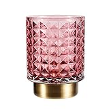 Pauleen 48137 Fancy Glamour mobile Tischleuchte Glas Tischlampe Timerfunktion 6H Batterie Glaslampe ohne Kabel Grau Glas/Metall