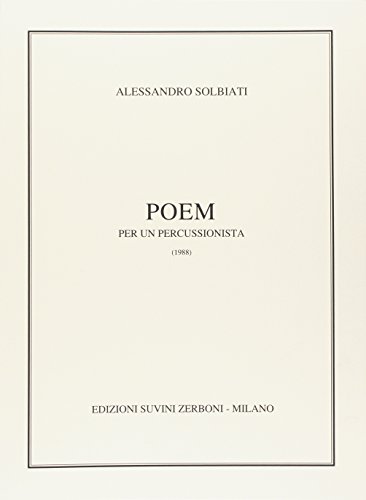 Alessandro Solbiati-Poem (1988) Per Percussionista Solo (15 Ca.)-Contemporary Music-SCORE