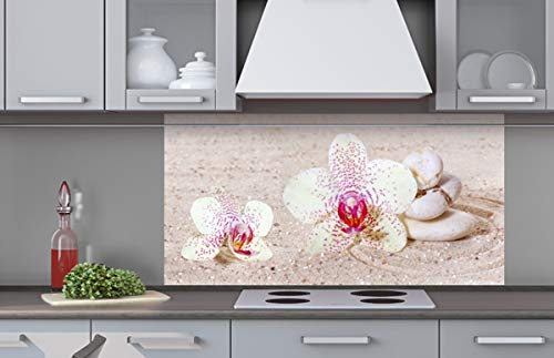 Dimex Küchenrückwand Verbundplatte Zen Garten 80 x 40 cm | Spritzschutz Küche für Herd Spüle | Premium Qualität, Acrylglas - Plexiglas, Stärke 5 mm - Made in EU | Inklusive Kleber