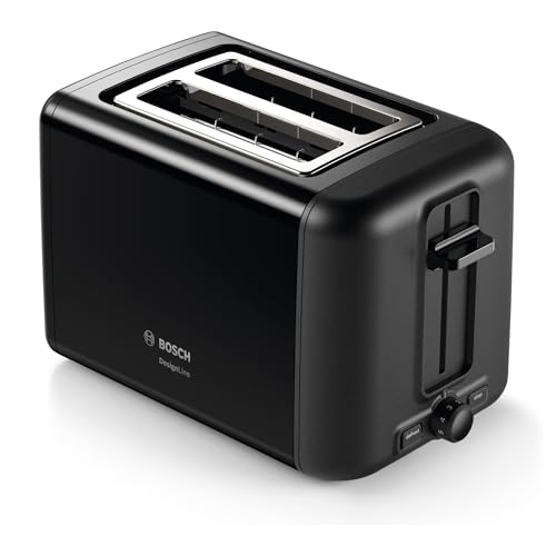 Bosch TAT3P423DE DesignLine Kompakt Toaster, black poliert/schwarz