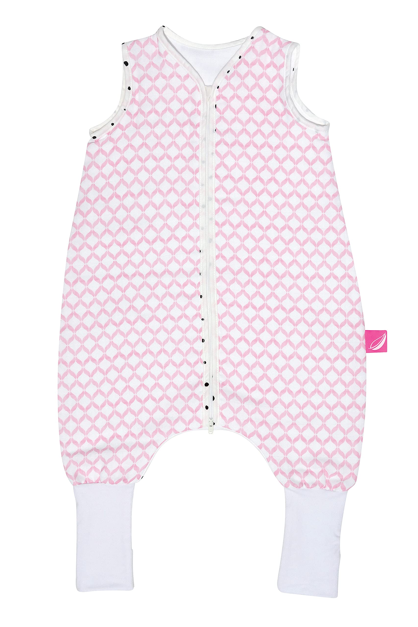 Kleinkinderschlafsack mit Beinen aus Baumwollmusselin von Motherhood - kuscheliger Babyschlafsack Öko Tex Standard, Klasse 1, Größe: 1-1,5 Jahre, rosa classics