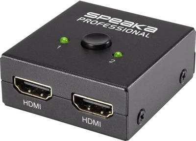 SpeaKa Professional - Video/Audio-Schalter - 2 x HDMI - Desktop