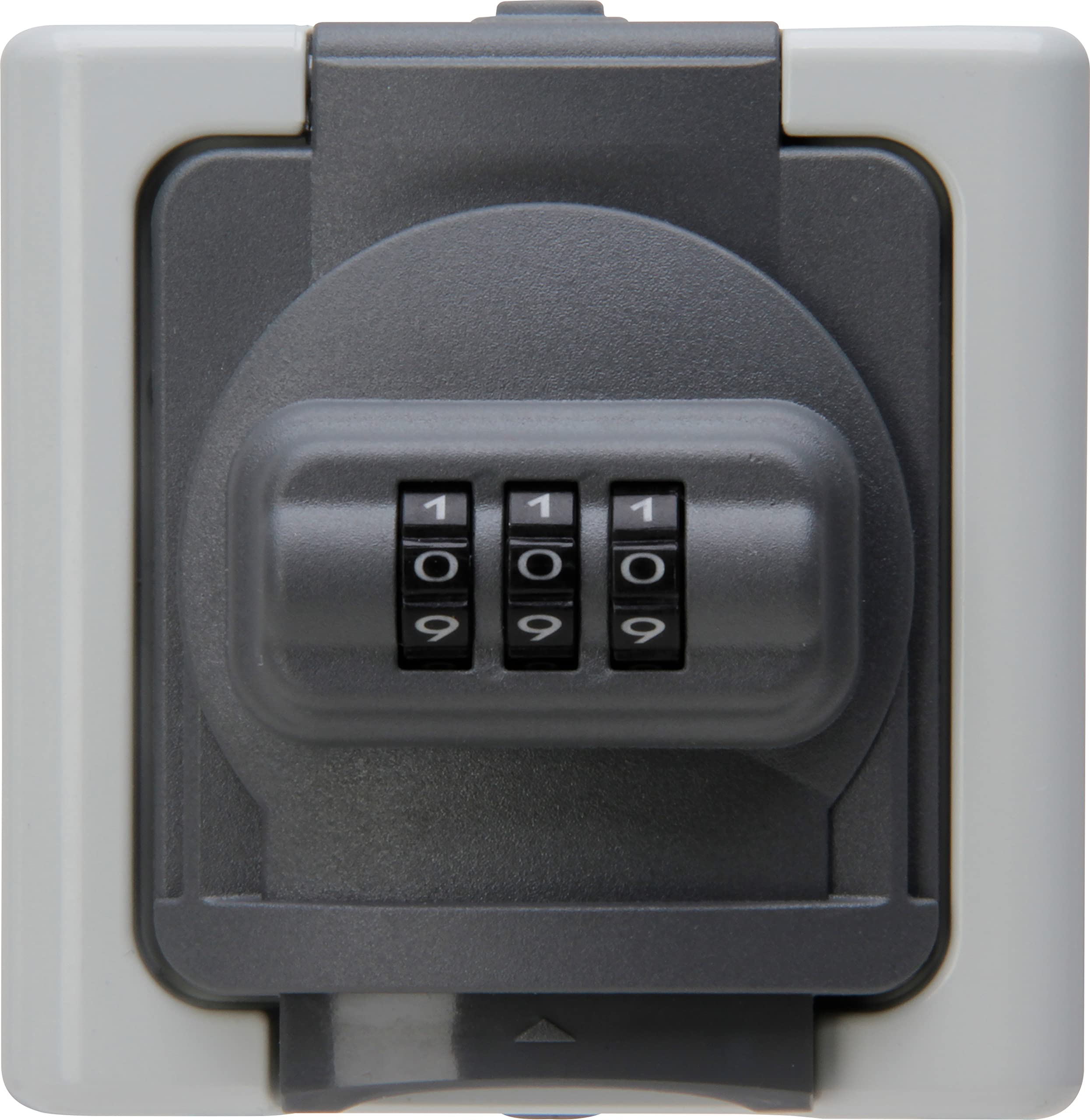Kopp, Blue Electric - Schutzkontakt-Steckdose mit Zahlenschloss, Farbe: grau, 109856007