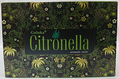 Goloka Räucherstäbchen Lemongrass 12 Packungen von 15 Gramm C/U (Citronella).