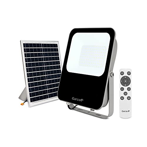Garza ® Solar-LED-Strahler, 60 W, mit Fernbedienung, programmierbar und dimmbar, Kabel 4,7 m