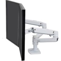 Ergotron LX Dual Monitorarm für zwei Monitore, Tischhalterung (Weiß)