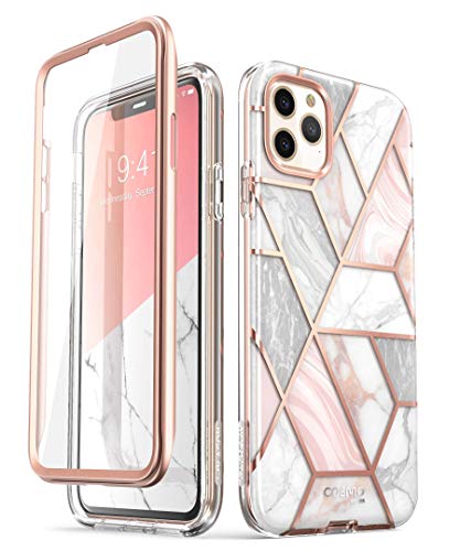i-Blason iPhone 11 Pro Max Hülle Glitzer Handyhülle 360 Grad Case Bling Schutzhülle Bumper Cover [Cosmo] mit integriertem Displayschutz 6.5 Zoll 2019 Ausgabe (Marmor)