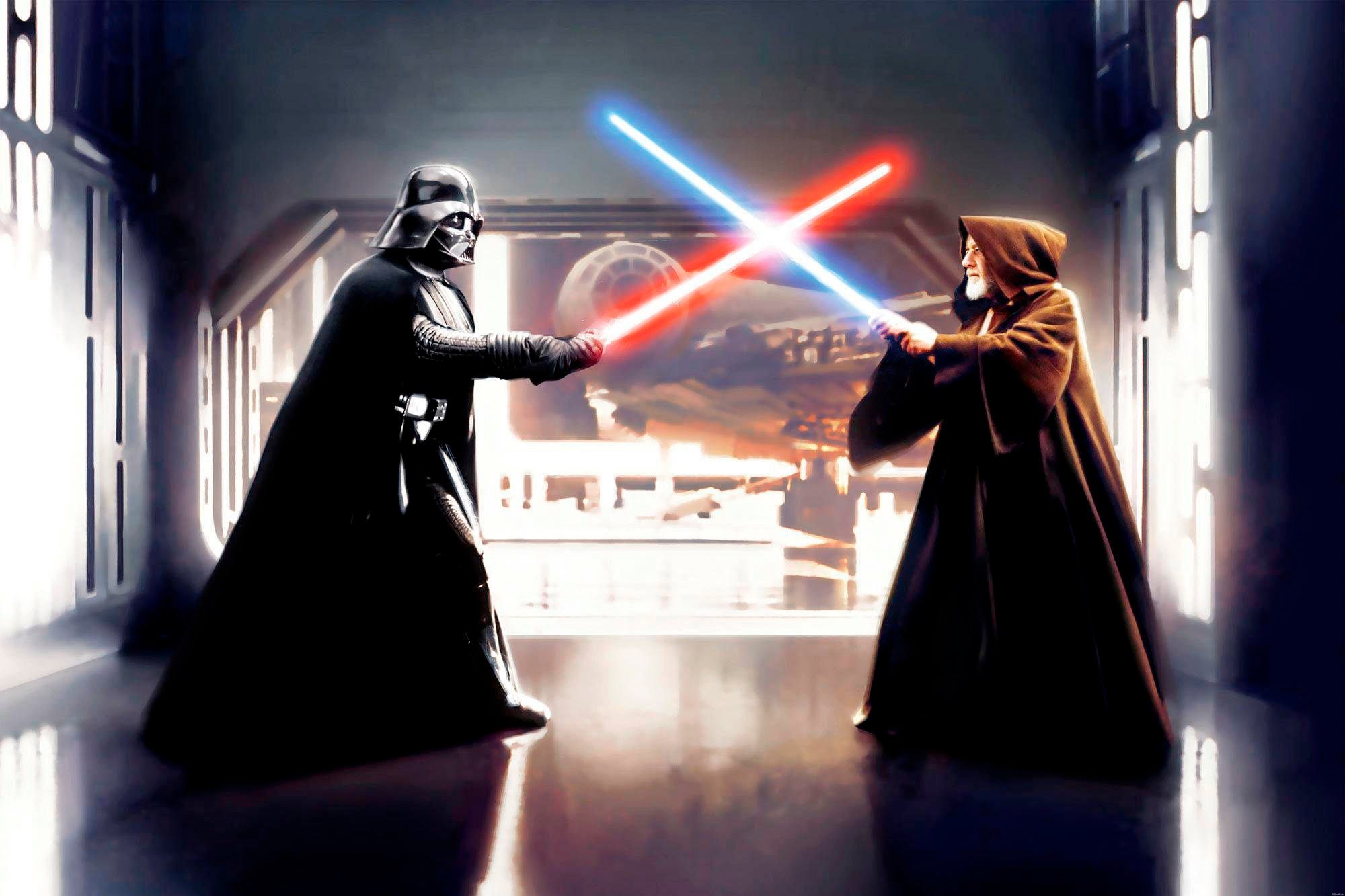 Komar Vliestapete "Star Wars Vader vs. Kenobi"